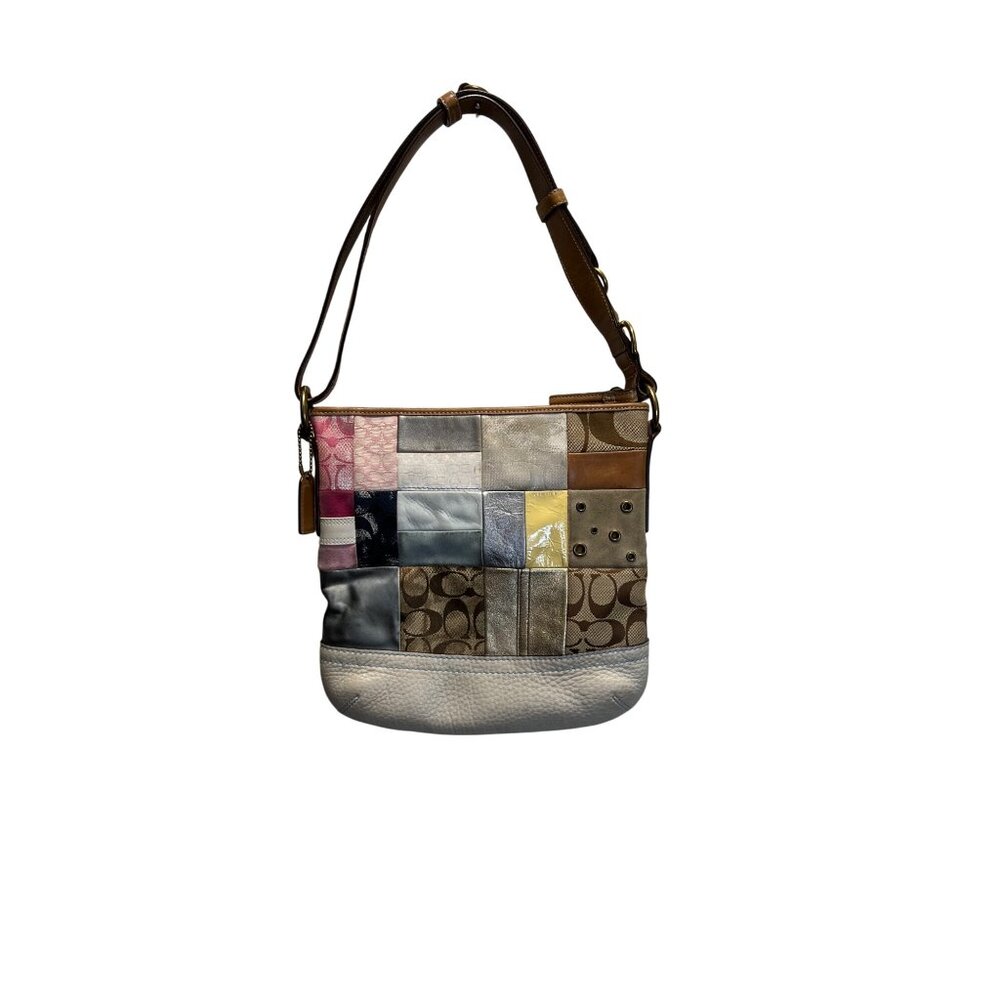 Coach Patchwork Shoulder Bag Multicolor Leather &… - image 1
